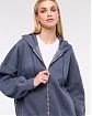 Женская толстовка с капюшоном с капюшоном Abercrombie & Fitch Oversized винтажного синего цвета. Модель 07911. Подробное описание и цена товара. Бесплатная доставка по России, Москве и Области.