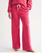Женские широкие штаны Abercrombie & Fitch красные — миниатюра 3