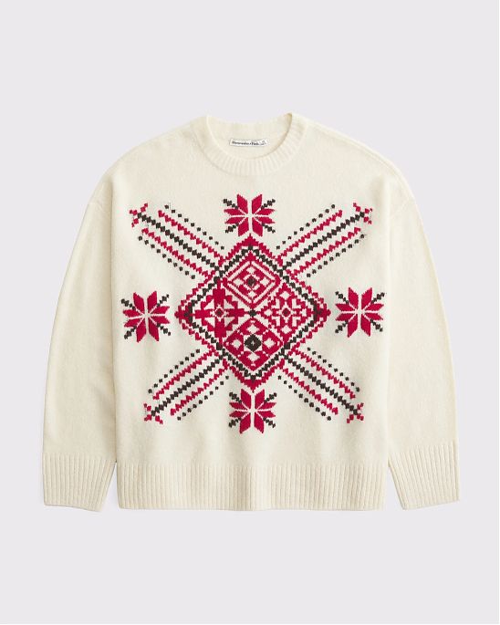 Женский свитер Abercrombie & Fitch с жаккардовым узором