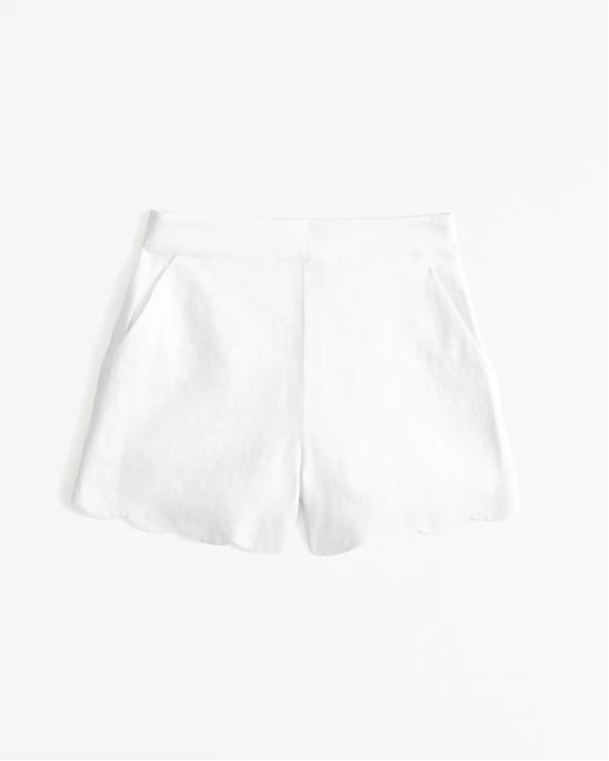 Женские шорты из искусственного шелка Abercrombie & Fitch белого цвета 07791. Подробное описание и цена товара. Доставка по России, Москве и Области от Moscow USA