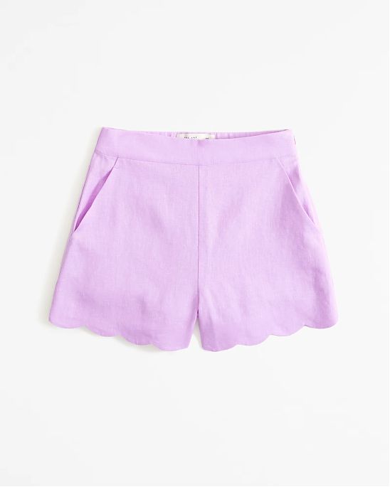 Женские шорты из искусственного шелка Abercrombie & Fitch розового цвета 07595. Подробное описание и цена товара. Доставка по России, Москве и Области от Moscow USA
