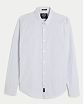 Moscow USA предлагает вам купить классическую оксфордскую рубашку Hollister стрейч синего цвета в белую вертикальную полоску. Модель 06898. Доставка по России, Москве и области, самовывоз