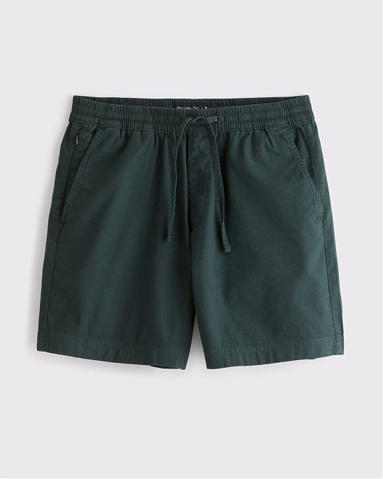 Мужские шорты Abercrombie & Fitch зеленого цвета из льняной смеси с поясом на резинке. Оригинал. Бесплатная доставка и примерка по России.