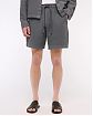 Мужские шорты Abercrombie & Fitch фактурные на резинке со шнурком и карманами, графитового цвета. Оригинальная модель, бесплатная доставка и примерка по России.