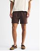 Мужские флисовые шорты Abercrombie & Fitch коричневого цвета, свободная посадка, пояс на резинке и шнурках. Оригинал. Бесплатная доставка и примерка по России.
