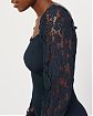 Женское платье Abercrombie Fitch темно-синего цвета, с рюшами и длинным рукавом. Модель 04140. Доставка по России, Москве и Области от Moscow USA