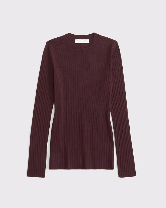 Женский шерстяной свитер Abercrombie & Fitch бордового цвета. Модель 06695. Подробное описание и цена товара. Бесплатная доставка по России, Москве и Области.