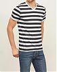 Moscow USA предлагает вам купить футболку Abercrombie Fitch белого цвета в черную полоску с v-образным вырезом и лого. Модель 02076. Доставка по России, Москве и области, самовывоз