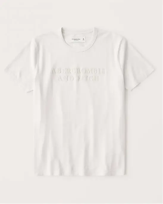 Moscow USA предлагает вам купить футболку Abercrombie Fitch бежевого цвета с надписью на груди. Модель 05783. Доставка по России, Москве и области, самовывоз
