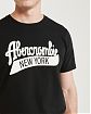 Moscow USA предлагает вам купить футболку Abercrombie Fitch черного цвета с белой нашитой надписью. Модель 04443. Доставка по России, Москве и области, самовывоз.