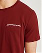 Moscow USA предлагает вам купить футболку Abercrombie Fitch красного цвета с нагрудным карманом, белой надписью на груди и спине. Модель 04788. Доставка по России, Москве и области, самовывоз