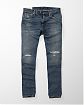 Moscow USA предлагает вам купить рваные джинсы Abercrombie Fitch Ripped Slim Straight Jeans синего цвета. Модель 03262. Доставка по России, Москве и области, самовывоз.