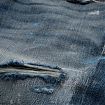 Moscow USA предлагает вам купить рваные джинсы Abercrombie and Fitch синего цвета с потертостями, стиль classic straight. Модель 00549. Доставка по России, Москве и области, самовывоз.