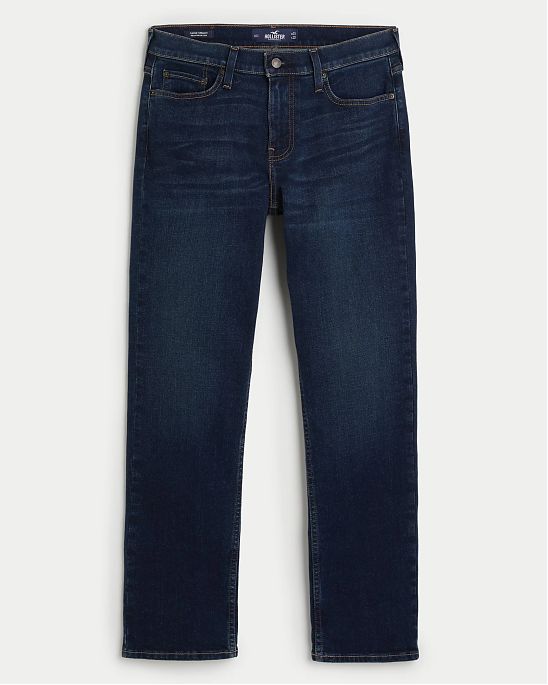 Moscow USA предлагает вам купить джинсы Hollister Straight Jeans темно-синего цвета с небольшими потертостями. Модель 07590. Доставка по России, Москве и области, самовывоз.