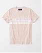 Moscow USA предлагает вам купить футболку Abercrombie Fitch розового цвета с белой полоской на груди. Модель 04715. Доставка по России, Москве и области, самовывоз