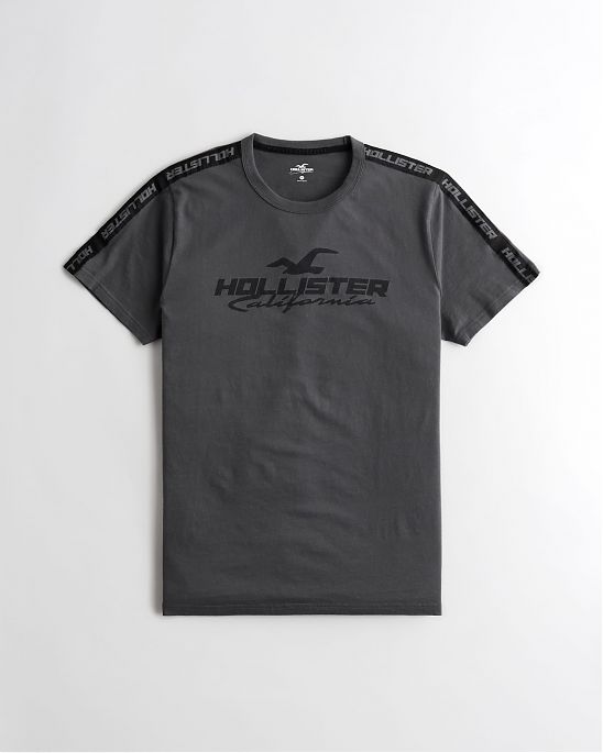 Moscow USA предлагает вам купить футболку Hollister темно-серого цвета с фирменным логотипом. Модель 06315. Доставка по России, Москве и области, самовывоз.