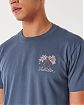 Moscow USA предлагает вам купить футболку Hollister темно-синего цвета с нашитой графикой. Модель 06961. Доставка по России, Москве и области, самовывоз.