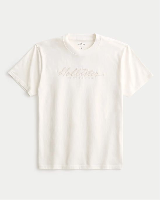 Moscow USA предлагает вам купить футболку Hollister белого цвета с нашитым логотипом. Модель 07269. Доставка по России, Москве и области, самовывоз.