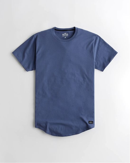 Moscow USA предлагает вам купить футболку Hollister синего цвета с фирменной нашивкой. Модель 05937. Доставка по России, Москве и области, самовывоз.