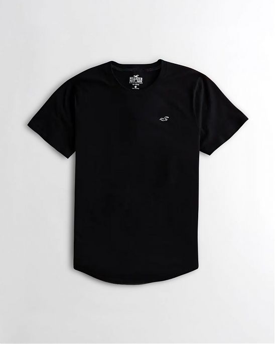 Moscow USA предлагает вам купить футболку Hollister черного цвета с нашитым логотипом чайки на груди. Модель 06210. Доставка по России, Москве и области, самовывоз.