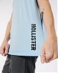 Moscow USA предлагает вам купить спортивную футболку Hollister голубого цвета с нашитой надписью. Модель 06764. Доставка по России, Москве и области, самовывоз.