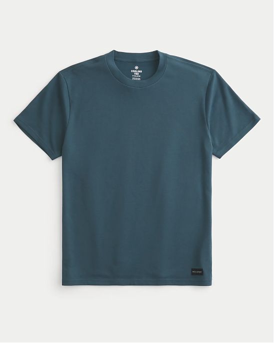 Moscow USA предлагает вам купить футболку Hollister темно-бирюзового цвета из новой ткани с нашивкой. Модель 07125. Доставка по России, Москве и области, самовывоз.