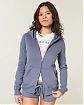 Женская толстовка Hollister на молнии с капюшоном в серо-голубом цвете. Оригинальная модель 08167, бесплатная доставка и примерка по Москве и России