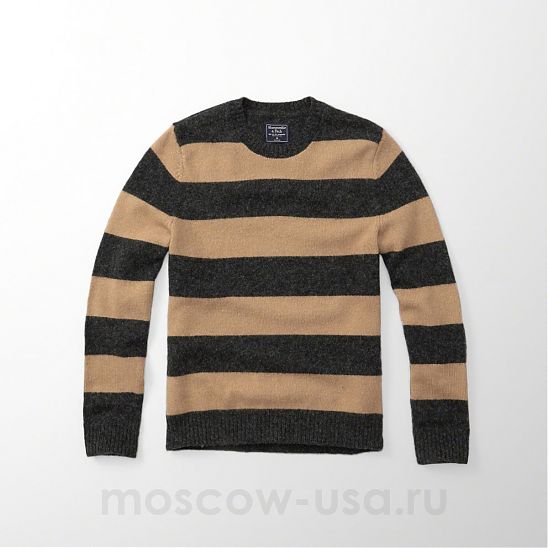 Moscow USA предлагает Вам купить мужской серо-желтый свитер из шерсти Abercrombie Fitch круглое горлышко. Модель 02479. Доставка по России, Москве и области, самовывоз.