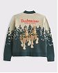 Мужской кардиган Abercrombie & Fitch с графикой Budweiser в бежево-зелёной гамме. Оригинальная модель 07753, бесплатная доставка и примерка по России.