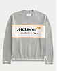 Moscow USA предлагает Вам купить мужской серый свитер Hollister с официальной вышивкой McLaren. Модель 07752. Бесплатная доставка по России, Москве и области, самовывоз.