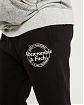 Moscow USA предлагает Вам купить спортивные классические штаны Abercrombie Fitch черного цвета с белым логотипом. Модель 06662. Доставка по России, Москве и области, самовывоз.